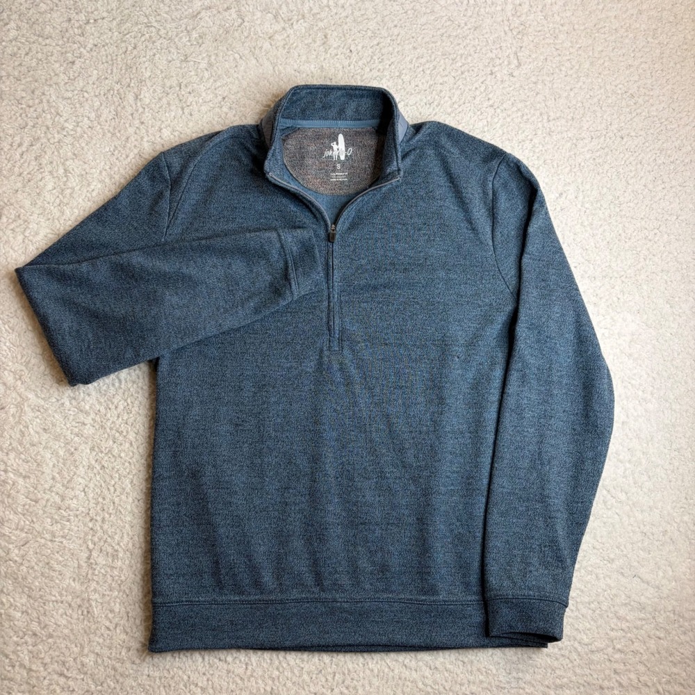Johnnie-O Reflex Quarter Zip Pullover Sterling Blue Heathered JMKO2510 Mens S - Picture 2 of 7